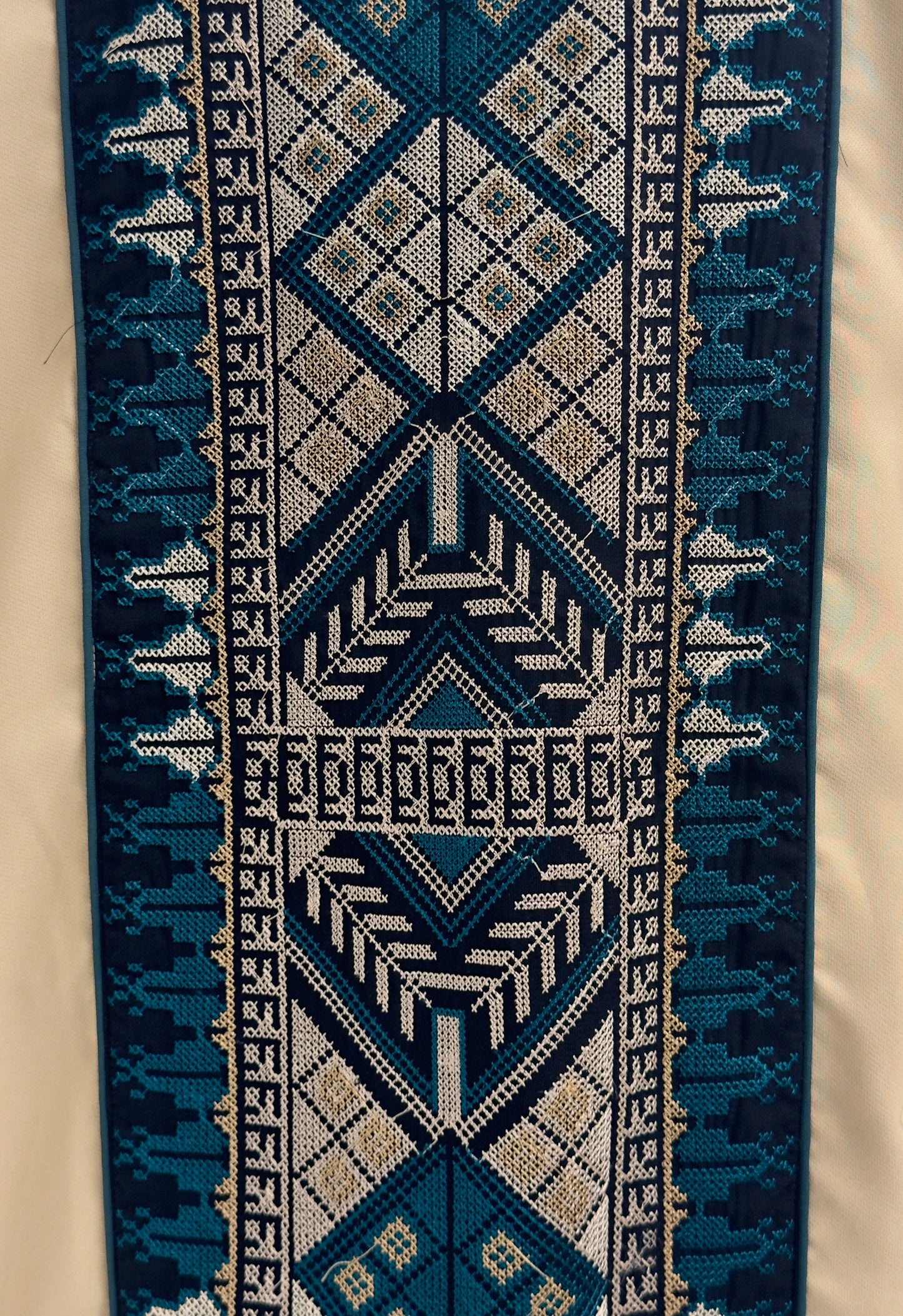 Beige & Teal Tatreez