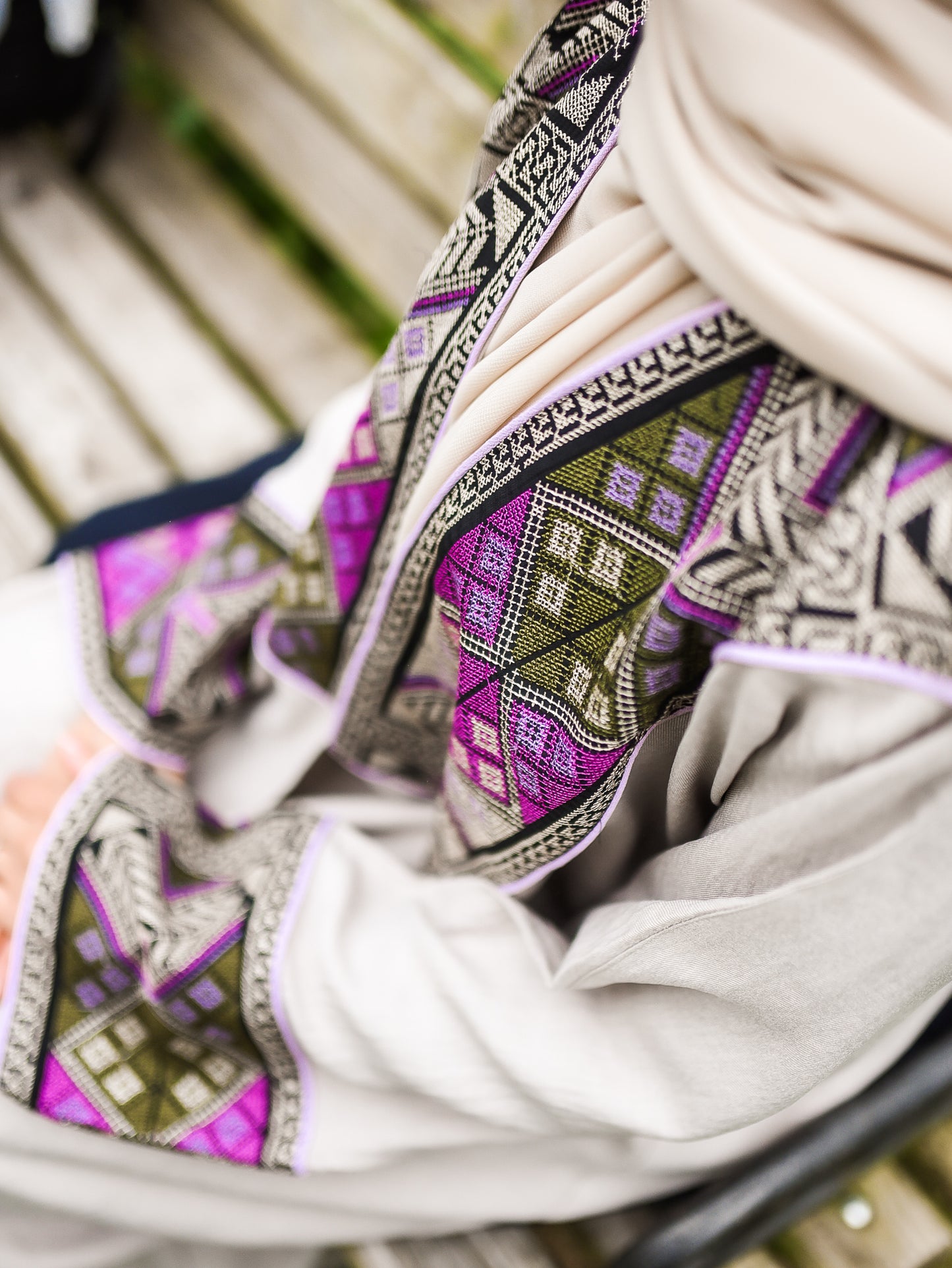 Beige Tatreez Abaya