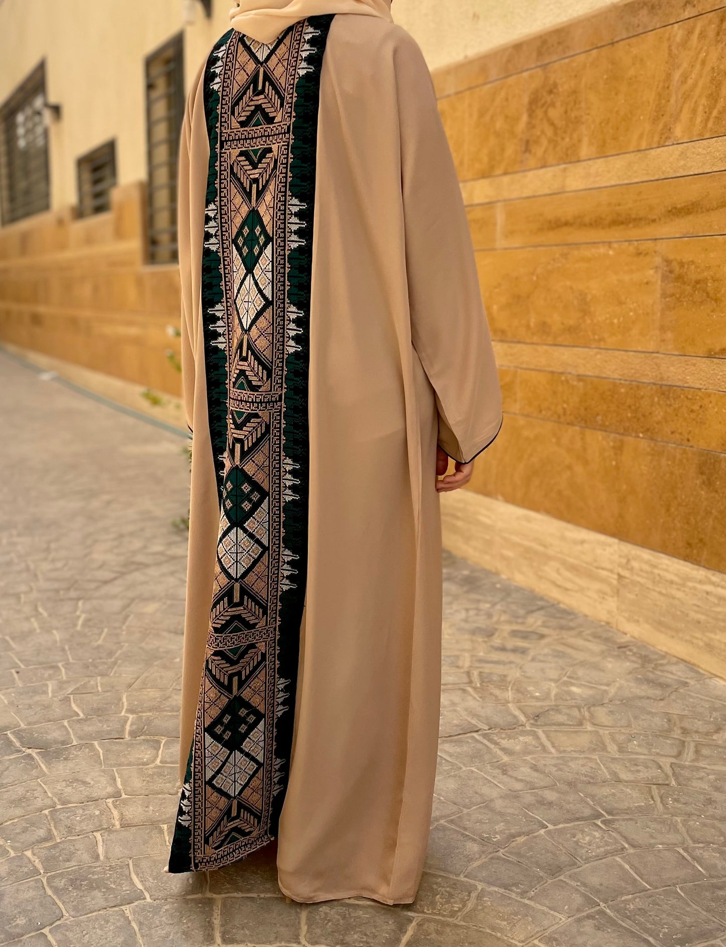 Beige & Teal Tatreez