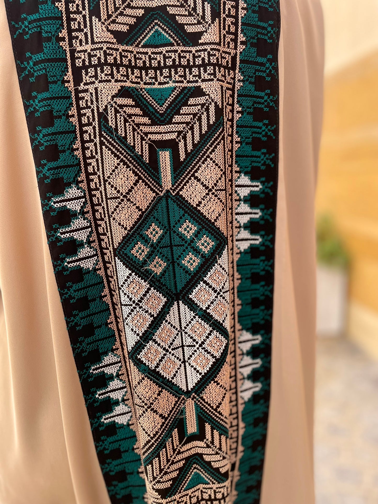 Beige & Teal Tatreez