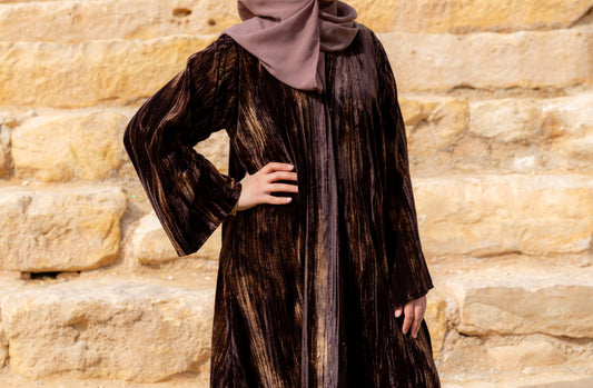 Velvet Abaya - Chocolate Brown