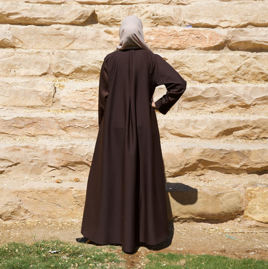 Blazer Abaya - Brown