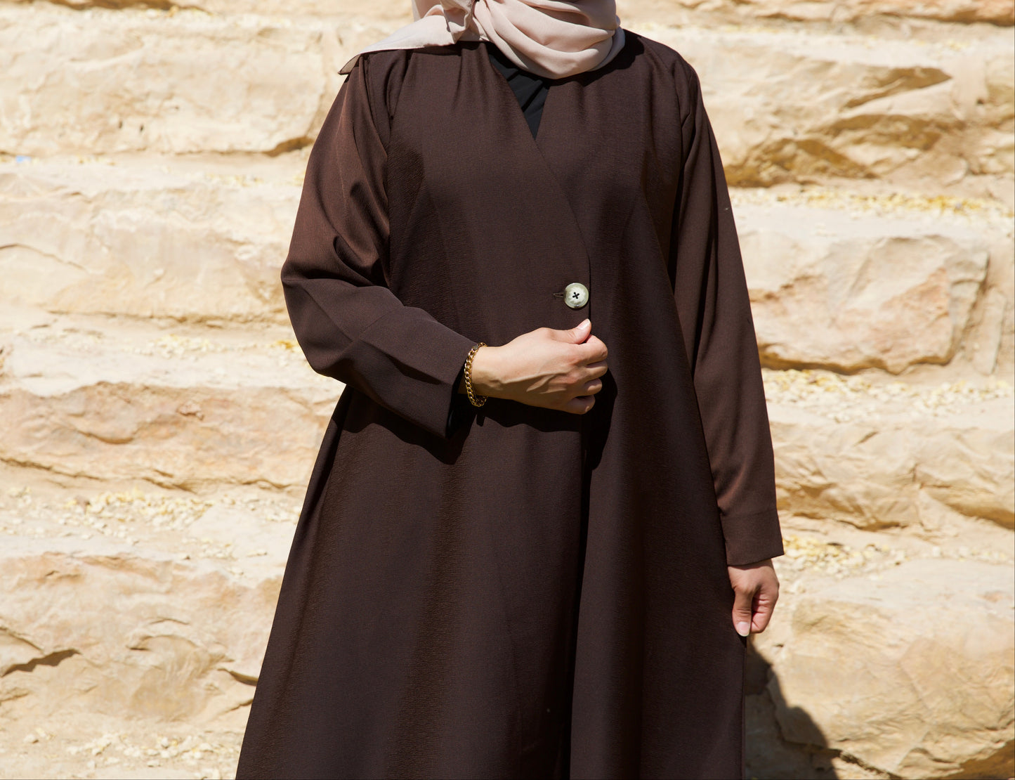 Blazer Abaya - Brown