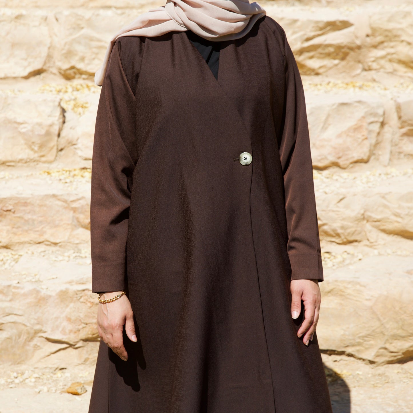 Blazer Abaya - Brown