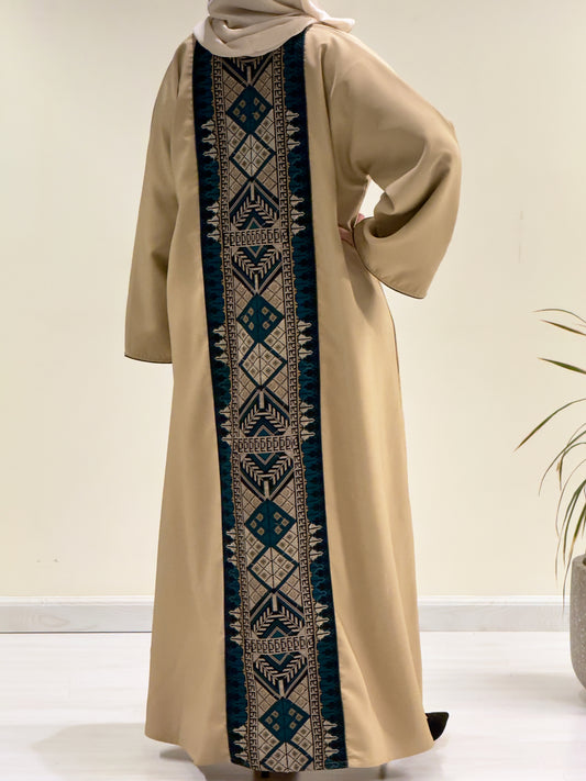 Beige & Teal Tatreez