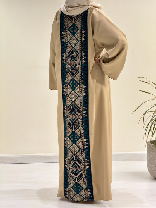 Beige & Teal Tatreez