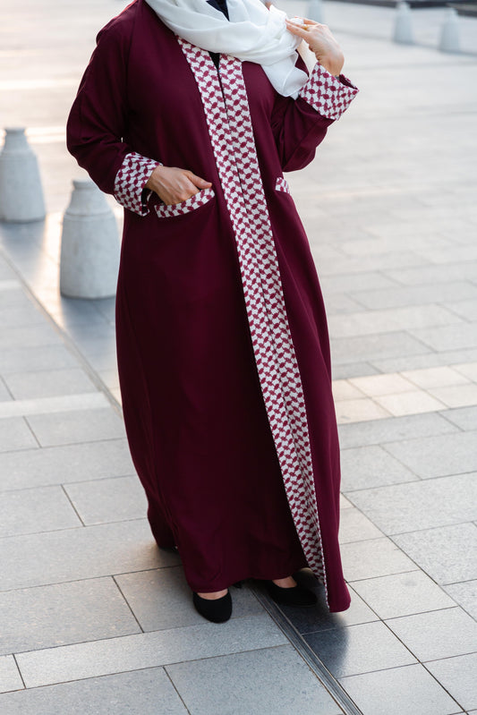 MAROON HATTA ABAYA