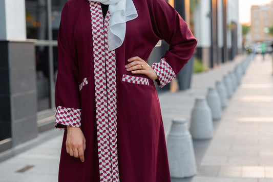 MAROON HATTA ABAYA